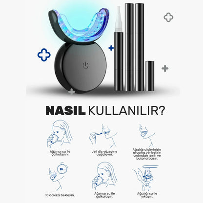 SMILENZA 16 LED’li Evde Diş Beyazlatma Kiti