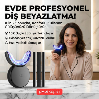 SMILENZA 16 LED’li Evde Diş Beyazlatma Kiti
